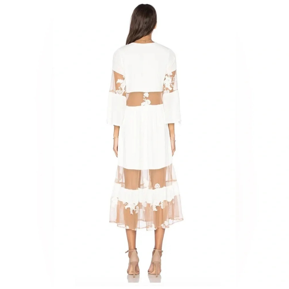 For Love & Lemons Eva Midi Dress White small - Picture 3 of 7